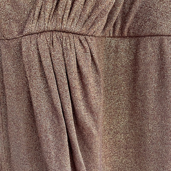 Vintage Halston heritage gold lame dress. US size 2. pristine - Picture 9 of 15